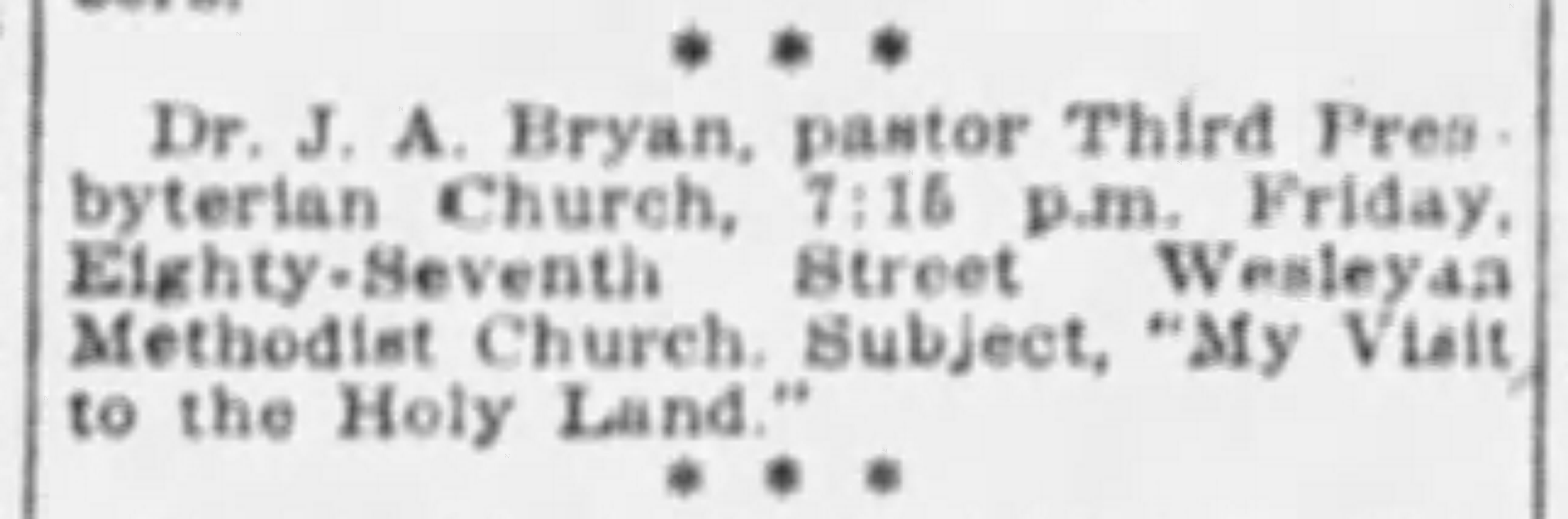 Speak at Wesleyan Methodist Church